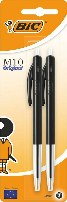 Nieuw 😀 BIC M10 Original Balpennen Met Kliksysteem - Zwart - 2 Stuks - Medium Punt 1 Mm 🤩 3 Nieuw 😀 BIC M10 Original Balpennen Met Kliksysteem - Zwart - 2 Stuks - Medium Punt 1 Mm 🤩
