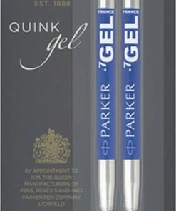 Korting ❤️ Parker Gelpen Vulling | Medium Punt (0,7 Mm) | Blauwe QUINK Inkt | 2 Stuks 🤩