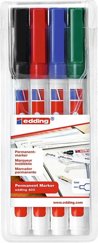 Beste Verkoop โค๏ธ Edding 400 Permanent Markers - 4 Watervaste Stiften - Fijne, Ronde Punt Van 1 Mm - Alcoholstift ๐งจ 3 Beste Verkoop โค๏ธ Edding 400 Permanent Markers - 4 Watervaste Stiften - Fijne, Ronde Punt Van 1 Mm - Alcoholstift ๐งจ