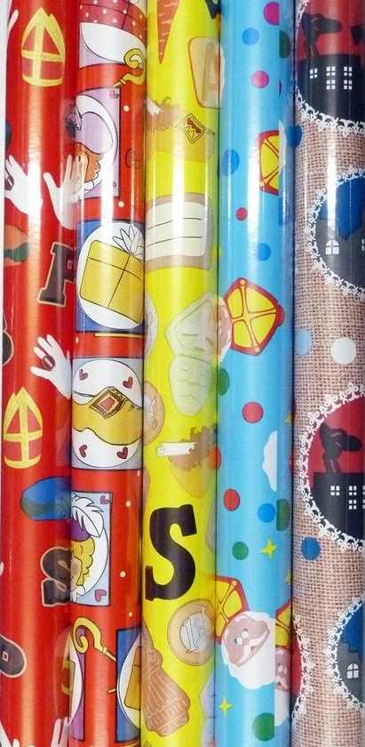 Nieuw π Hoomark Kadopapier Sinterklaas 200x50cm - 5 Rollen π 3 Nieuw π Hoomark Kadopapier Sinterklaas 200x50cm - 5 Rollen π