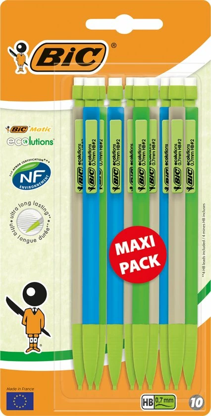 Beste deal ๐คฉ BIC Matic ECOlutions Vulpotlood - Verschillende Kleuren - 10 Stuks - Drukpotlood HB 0.7mm โญ 3 Beste deal ๐คฉ BIC Matic ECOlutions Vulpotlood - Verschillende Kleuren - 10 Stuks - Drukpotlood HB 0.7mm โญ
