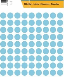 Hete verkoop 💯 Huismerk Herma 1843 Etiket Rond 8mm Blauw - Pakje Met 5 Velletjes Stickers ⌛