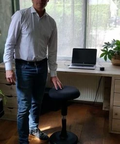 Alternative view of Beste recensies van 💯 Wobblez® Ergonomische Bureaustoel Voor Zit Sta Bureaus Met Een Hoogte 80-95 Cm - Wiebelkruk In Hoogte Verstelbaar Van 55-75 Cm - Zwart Zwart 55 🤩