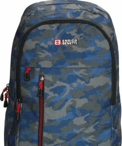 Beste Verkoop ๐ Enrico Benetti CAMOUFLAGE Blauw Rugtas School Tas Rugzak Large 15" ๐
