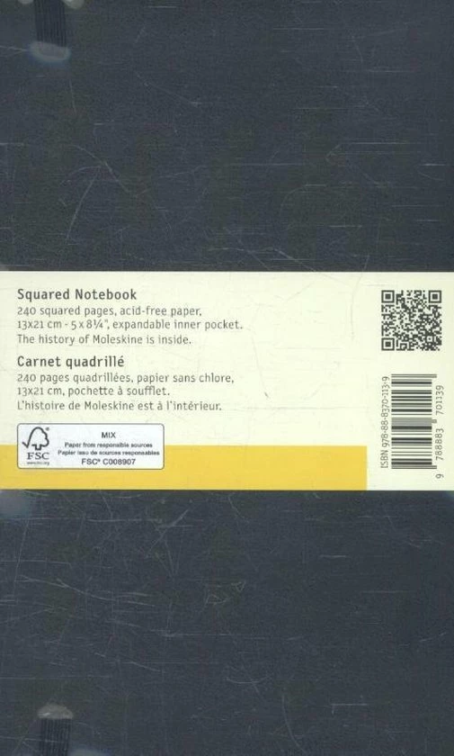 Aanbiedingen 🔔 Moleskine Classic Notitieboek - Large - Hardcover - Geruit - Zwart ❤️ 14 Aanbiedingen 🔔 Moleskine Classic Notitieboek - Large - Hardcover - Geruit - Zwart ❤️ - Afbeelding 12