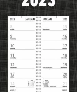 Beste Verkoop ๐ MGPcards - Omleg-weekkalender 2023 - Week Begint Op Zondag - Zwart ๐ฅฐ