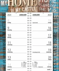 Kopen ๐ MGPcards - Omleg-weekkalender 2023 - Week Begint Op Zondag - Home Is My Castle ๐