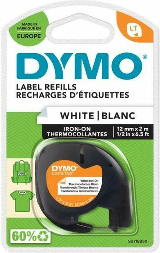 Aanbiedingen ๐ฏ DYMO Originele LetraTag Opstrijkbare Textiellabels | 12 Mm X 2 M Rol | Zwart Op Wit | Opstrijkbaar Voor LetraTag-printers ๐ 3 Aanbiedingen ๐ฏ DYMO Originele LetraTag Opstrijkbare Textiellabels | 12 Mm X 2 M Rol | Zwart Op Wit | Opstrijkbaar Voor LetraTag-printers ๐