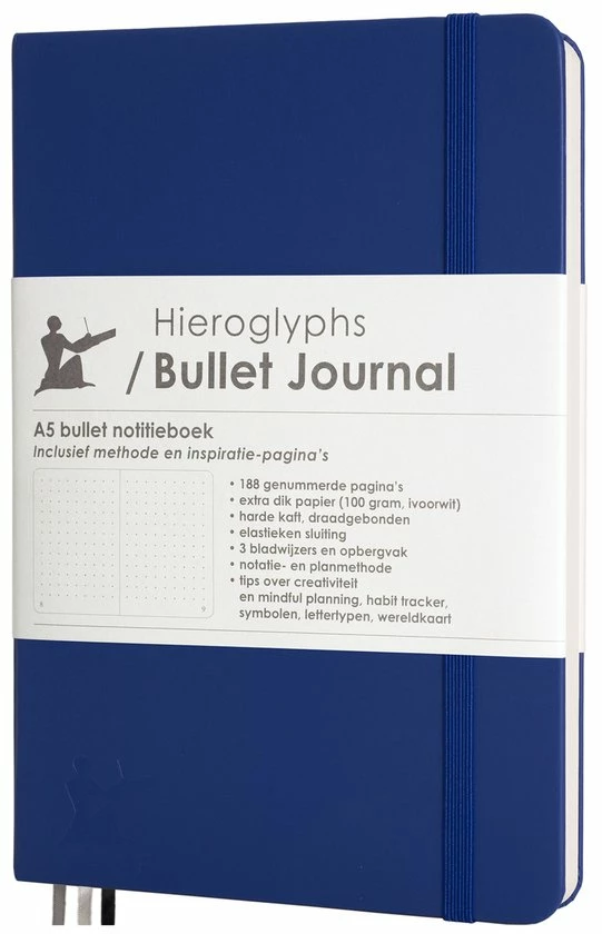 Top 10 😉 Hieroglyphs Bullet Journal - A5 Notitieboek - 100 Grams Papier - Hardcover Notebook Dotted - Met Handleiding En Inspiratie - Nederlands - Blauw ⭐ 3 Top 10 😉 Hieroglyphs Bullet Journal - A5 Notitieboek - 100 Grams Papier - Hardcover Notebook Dotted - Met Handleiding En Inspiratie - Nederlands - Blauw ⭐
