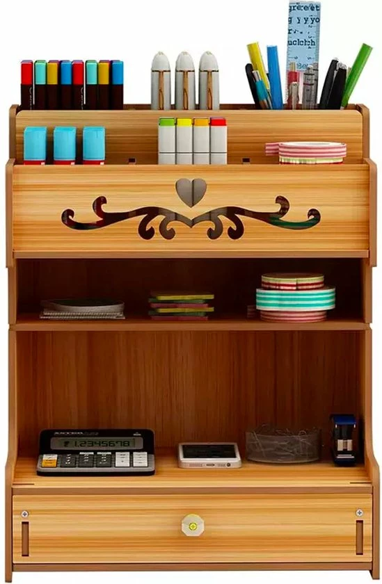 Flash-uitverkoop 😀 Fleau Bureau Organizer - Met Lade - Pennenhouder - Pennenbakje Hout/Fineer - Pennenbak - Potloden/Pennen Opbergen 🥰 5 Flash-uitverkoop 😀 Fleau Bureau Organizer - Met Lade - Pennenhouder - Pennenbakje Hout/Fineer - Pennenbak - Potloden/Pennen Opbergen 🥰 - Afbeelding 3
