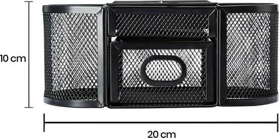 Begroting 🎁 Buxibo Pennenbak Met 9 Vakken - Pennenhouder/Desk/Bureau/Organizer - Mesh - Pennenbakje Met Lade - Zwart 🎁 8 Begroting 🎁 Buxibo Pennenbak Met 9 Vakken - Pennenhouder/Desk/Bureau/Organizer - Mesh - Pennenbakje Met Lade - Zwart 🎁 - Afbeelding 6