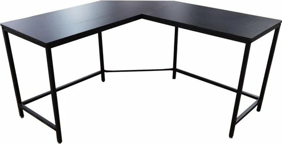 Nieuw 😍 VDD Industrial Vintage Design Hoekbureau Stoer - L-vormige Computertafel - Industrieel Zwart 🌟 7 Nieuw 😍 VDD Industrial Vintage Design Hoekbureau Stoer - L-vormige Computertafel - Industrieel Zwart 🌟 - Afbeelding 5