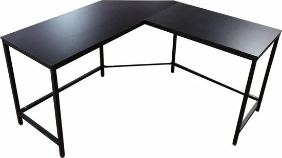 Nieuw 😍 VDD Industrial Vintage Design Hoekbureau Stoer - L-vormige Computertafel - Industrieel Zwart 🌟 3 Nieuw 😍 VDD Industrial Vintage Design Hoekbureau Stoer - L-vormige Computertafel - Industrieel Zwart 🌟