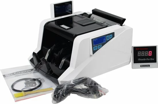 Flash-uitverkoop 👍 Merkloos Truskore® - Geldtelmachine - Biljettelmachine - Waardetelling Mix Biljetten - 1000 Biljetten/minuut - 4-voudig Valsgelddetectie - Optel & Batch-functie - Draaghendel - Alarm - Incl. Gratis Opberg- En Stofhoes én Vals Geld Stift 🤩 6 Flash-uitverkoop 👍 Merkloos Truskore® - Geldtelmachine - Biljettelmachine - Waardetelling Mix Biljetten - 1000 Biljetten/minuut - 4-voudig Valsgelddetectie - Optel & Batch-functie - Draaghendel - Alarm - Incl. Gratis Opberg- En Stofhoes én Vals Geld Stift 🤩 - Afbeelding 4