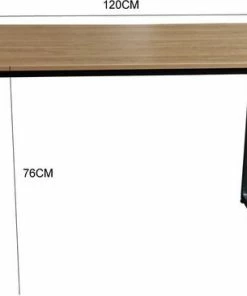 Alternative view of Groothandel 🔥 VDD Industrial Vintage Design Bureau Stoer - Computertafel - Laptoptafel - 120 Cm Breed - Lichtbruin 🤩