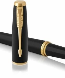 Alternative view of Beste Verkoop 🎁 Parker Urban Duo Geschenkset Met Balpen En Vulpen | Zacht Zwart Met Gouden Trim | Blauwe Inktvulling En Inktpatroon | Geschenkverpakking 😍