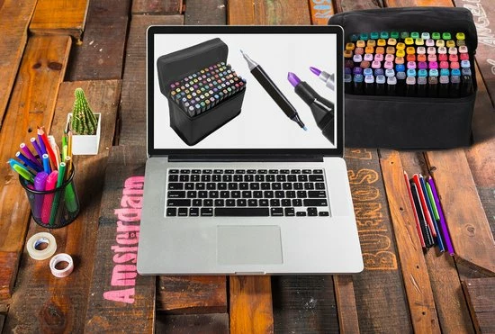 Gloednieuw ๐ Discountershop Dubbelzijdige Markering 80 St Twinmarkers XXL-set - Stift Met 80 St Twin Tip Markeerstift Dual Tip Permanente Sketch Marker 80 Kleuren Voor Kunstenaars Volwassenen Kinderen Tekenen Schilderen Ambachten Hoeveelheid 80 Stuks โจ 9 Gloednieuw ๐ Discountershop Dubbelzijdige Markering 80 St Twinmarkers XXL-set - Stift Met 80 St Twin Tip Markeerstift Dual Tip Permanente Sketch Marker 80 Kleuren Voor Kunstenaars Volwassenen Kinderen Tekenen Schilderen Ambachten Hoeveelheid 80 Stuks โจ - Afbeelding 7