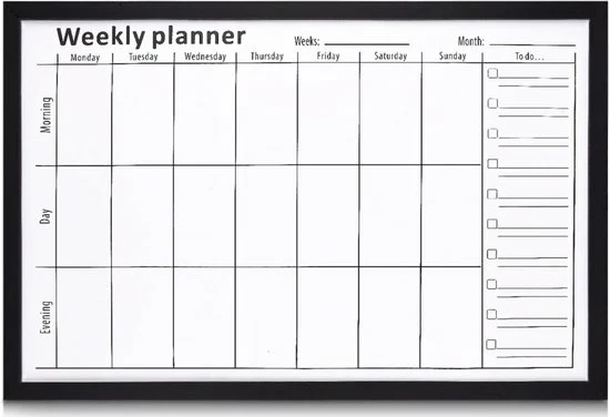 Kopen 🎉 Merkloos Weekly Planner - Weekplanner - Whiteboard - 60 X 40 Cm - Met 2 Stiften En 5 Magneten 👍 8 Kopen 🎉 Merkloos Weekly Planner - Weekplanner - Whiteboard - 60 X 40 Cm - Met 2 Stiften En 5 Magneten 👍 - Afbeelding 6