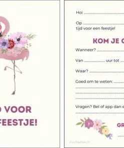 Goedkoopste 🔔 Invulkaarten.nl Uitnodiging Kinderfeestje | 20 Stuks | Uitnodigingskaarten | Uitnodiging Verjaardag | Uitnodiging Feest | Uitnodiging Kinderfeestje Flamingo | Uitnodiging Kinderfeestje Meisje | Uitnodiging Feestje ❤️