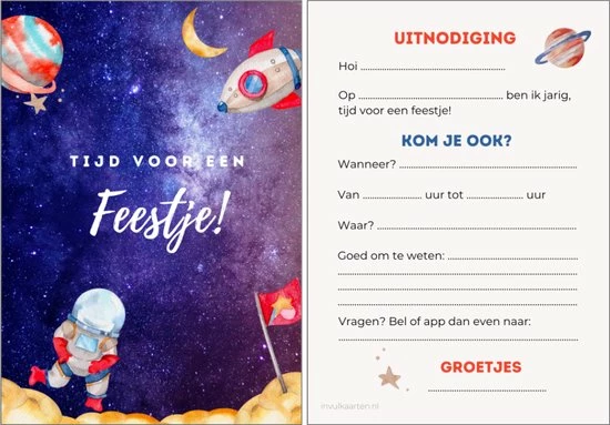 Goedkoopste ๐ Invulkaarten.nl Uitnodiging Kinderfeestje | 20 Stuks | Uitnodigingskaarten | Uitnodiging Verjaardag | Uitnodiging Feest | Uitnodiging Kinderfeestje Jongen | Uitnodiging Kinderfeestje Astronaut | Astronaut Uitnodiging | Uitnodiging Astronaut | Uitnodiging Feestje ๐ฏ 3 Goedkoopste ๐ Invulkaarten.nl Uitnodiging Kinderfeestje | 20 Stuks | Uitnodigingskaarten | Uitnodiging Verjaardag | Uitnodiging Feest | Uitnodiging Kinderfeestje Jongen | Uitnodiging Kinderfeestje Astronaut | Astronaut Uitnodiging | Uitnodiging Astronaut | Uitnodiging Feestje ๐ฏ