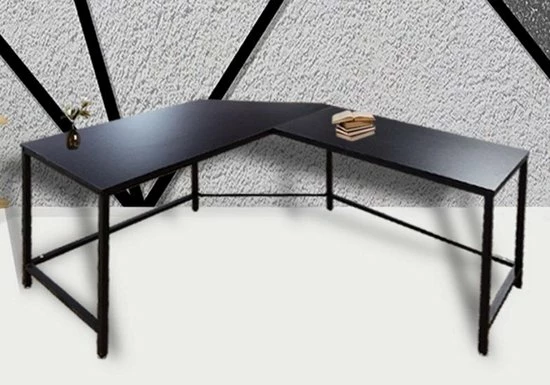 Nieuw 😍 VDD Industrial Vintage Design Hoekbureau Stoer - L-vormige Computertafel - Industrieel Zwart 🌟 5 Nieuw 😍 VDD Industrial Vintage Design Hoekbureau Stoer - L-vormige Computertafel - Industrieel Zwart 🌟 - Afbeelding 3