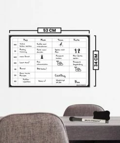 Alternative view of Aanbiedingen 🎁 Brute Strength - Magnetisch Weekplanner Whiteboard (12) - 53 X 34 Cm - Planbord - Familieplanner - Gezinsplanner - To Do Planner ✨