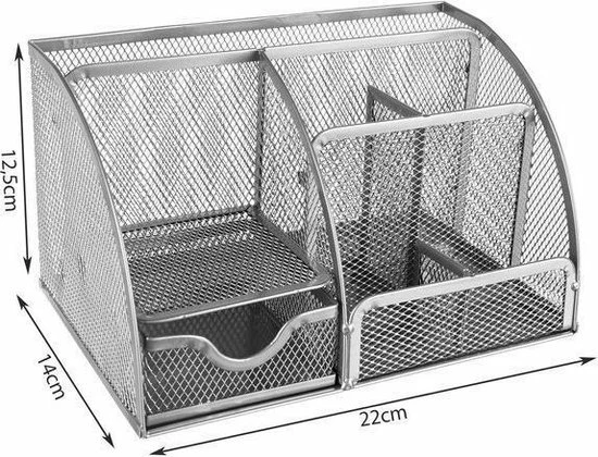 Kopen ๐ Livettti.NL Livetti® Bureau Organizer Pennenbakje Penhouder 21,5x14x12,5 Cm -Grijs ๐ 5 Kopen ๐ Livettti.NL Livetti® Bureau Organizer Pennenbakje Penhouder 21,5x14x12,5 Cm -Grijs ๐ - Afbeelding 3