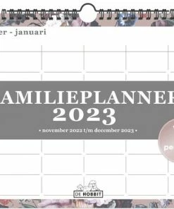 Beste Pirce โ De Hobbit Hobbit - Familieplanner - Bloem - 2023 - Voor 5 Personen - Spiraalgebonden - Week Per Pagina - A4 (22x29,7cm) - Groot ๐