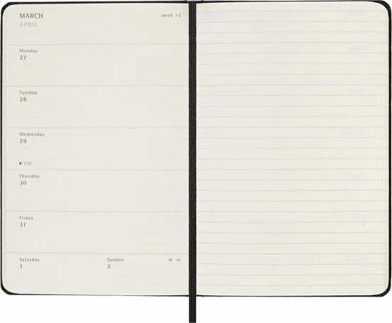 Top 10 🛒 Moleskine 18 Maanden Agenda - 2022/23 - Wekelijks - Pocket - Harde Kaft - Zwart 👍 6 Top 10 🛒 Moleskine 18 Maanden Agenda - 2022/23 - Wekelijks - Pocket - Harde Kaft - Zwart 👍 - Afbeelding 4