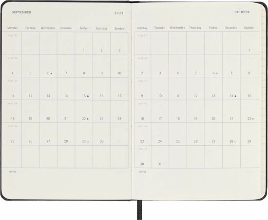 Top 10 🛒 Moleskine 18 Maanden Agenda - 2022/23 - Wekelijks - Pocket - Harde Kaft - Zwart 👍 7 Top 10 🛒 Moleskine 18 Maanden Agenda - 2022/23 - Wekelijks - Pocket - Harde Kaft - Zwart 👍 - Afbeelding 5