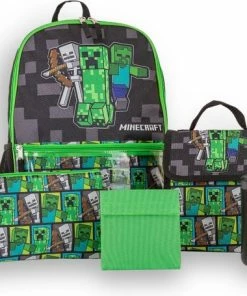 Promo 🔔 Minecraft Rugzak Creeper Zombie Skeleton 5 Pieces - Hoogte 44cm 🤩