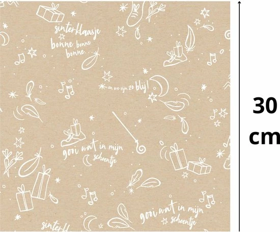 Korting ๐ Merkloos Inpakpapier Stevig Cadeaupapier Sinterklaas Kraft - Wit Zwart - Stickers Zakjes ๐งจ 10 Korting ๐ Merkloos Inpakpapier Stevig Cadeaupapier Sinterklaas Kraft - Wit Zwart - Stickers Zakjes ๐งจ - Afbeelding 8