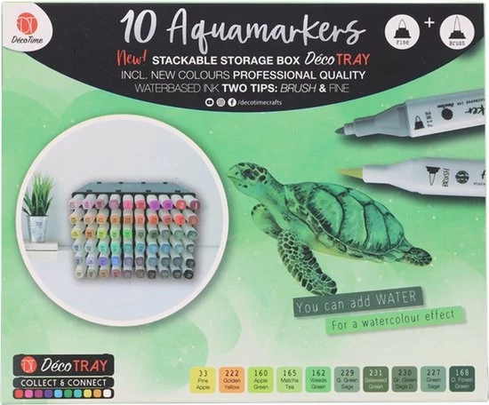Korting ⌛ Deco Time Decotime Aquamarkers 50 Stuks - 50 Twinmarkers - 50 Waterverstiften - Professionle Stiften - With New Clors - Professionele Twinmarkers 50 Pieces - Kleuren Op Nummer - Handlettering - Kleuren - Stiften - Kleurstiften 🔥 4 Korting ⌛ Deco Time Decotime Aquamarkers 50 Stuks - 50 Twinmarkers - 50 Waterverstiften - Professionle Stiften - With New Clors - Professionele Twinmarkers 50 Pieces - Kleuren Op Nummer - Handlettering - Kleuren - Stiften - Kleurstiften 🔥 - Afbeelding 2