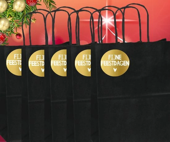 Coupon ๐ฅ LOVV-Papieren Tasjes -Cadeautasjes-Cadeauzakjes-voor Sinterklaas En Kerst-10 Stuks-Zwart-Incl 10 Stickers Twv 3,99-Fijne Feestdagen-Kerst Tasjes-Gratis Verzending-18+8x24 Cm ๐ 4 Coupon ๐ฅ LOVV-Papieren Tasjes -Cadeautasjes-Cadeauzakjes-voor Sinterklaas En Kerst-10 Stuks-Zwart-Incl 10 Stickers Twv 3,99-Fijne Feestdagen-Kerst Tasjes-Gratis Verzending-18+8x24 Cm ๐ - Afbeelding 2