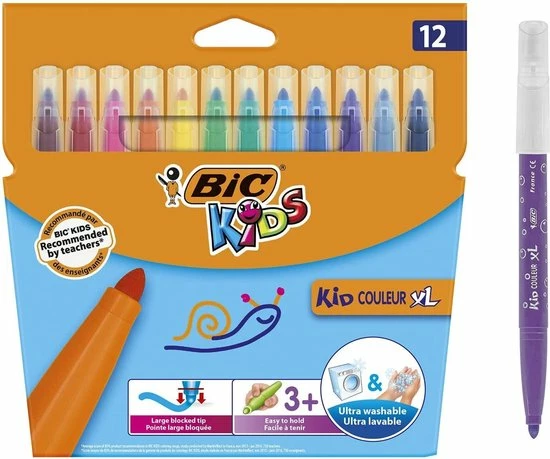 Korting ๐ BIC Kids Couleur XL Dikke Viltstift - Ultra Wasbaar - 3 Jaar En Ouder - 12 Kleuren ๐งจ 3 Korting ๐ BIC Kids Couleur XL Dikke Viltstift - Ultra Wasbaar - 3 Jaar En Ouder - 12 Kleuren ๐งจ
