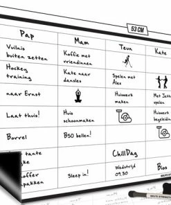 Aanbiedingen ๐ Brute Strength - Magnetisch Weekplanner Whiteboard (12) - 53 X 34 Cm - Planbord - Familieplanner - Gezinsplanner - To Do Planner โจ