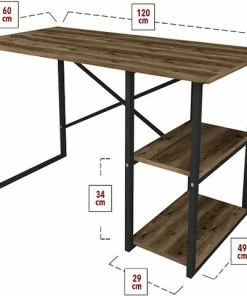 Nieuw 🎁 Desquality Desq-Bureau Tafel - Laptop Tafel - Industrieel - MDF/Metaal - Bruin/Zwart - 120x75X60 😍 13 Nieuw 🎁 Desquality Desq-Bureau Tafel - Laptop Tafel - Industrieel - MDF/Metaal - Bruin/Zwart - 120x75X60 😍 -A-journal shop 550x481