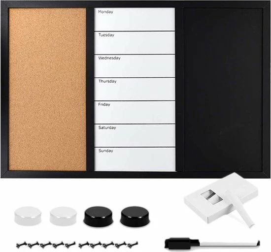 Coupon ๐ HMerch 3-in-1 Weekplanner Magneetbord En Prikbord - Whiteboard En Krijtbord Voor Gezin / Familie - Familieplanner 2023 - To Do Planner Memobord - Maandplanner - Voor Volwassenen En Kinderen ๐งจ 3 Coupon ๐ HMerch 3-in-1 Weekplanner Magneetbord En Prikbord - Whiteboard En Krijtbord Voor Gezin / Familie - Familieplanner 2023 - To Do Planner Memobord - Maandplanner - Voor Volwassenen En Kinderen ๐งจ