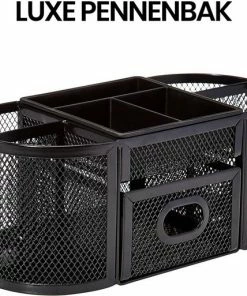 Begroting 🎁 Buxibo Pennenbak Met 9 Vakken - Pennenhouder/Desk/Bureau/Organizer - Mesh - Pennenbakje Met Lade - Zwart 🎁 12 Begroting 🎁 Buxibo Pennenbak Met 9 Vakken - Pennenhouder/Desk/Bureau/Organizer - Mesh - Pennenbakje Met Lade - Zwart 🎁 -A-journal shop 550x513