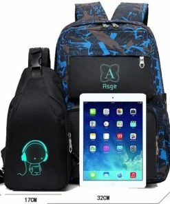 Beste deal ๐ Rugzak Voor Jongens Met Kleine Tasje - Zwart Met Print - Voor Lapotop - Middelbare School Schooltas ๐ 14 Beste deal ๐ Rugzak Voor Jongens Met Kleine Tasje - Zwart Met Print - Voor Lapotop - Middelbare School Schooltas ๐ -A-journal shop 550x520 2