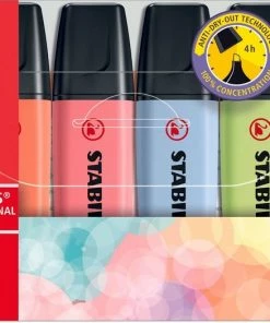 Beste deal 👍 STABILO BOSS ORIGINAL Pastel - Markeerstift - Markeren Met Pastelkleuren - Etui Met 4 Kleuren ✔️