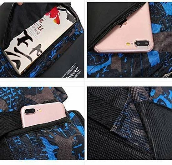 Beste deal ๐ Rugzak Voor Jongens Met Kleine Tasje - Zwart Met Print - Voor Lapotop - Middelbare School Schooltas ๐ 9 Beste deal ๐ Rugzak Voor Jongens Met Kleine Tasje - Zwart Met Print - Voor Lapotop - Middelbare School Schooltas ๐ - Afbeelding 7