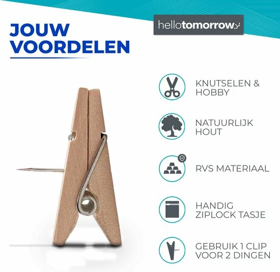 Uitgang ❤️ Hello Tomorrow® 30 St. Punaises Voor Prikbord Kurk - Decoratie Muur & Wand - Knutselen - Houten ✔️ 6 Uitgang ❤️ Hello Tomorrow® 30 St. Punaises Voor Prikbord Kurk - Decoratie Muur & Wand - Knutselen - Houten ✔️ - Afbeelding 4