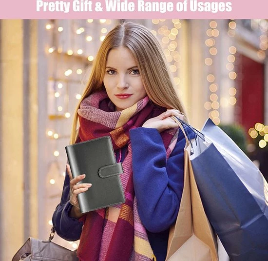 Flash-uitverkoop ๐ A.K.A. A6 Money Budget Planner Met Geldenveloppen – Geld Kasboek Zwart Leer Money Saver Binder ๐ 6 Flash-uitverkoop ๐ A.K.A. A6 Money Budget Planner Met Geldenveloppen – Geld Kasboek Zwart Leer Money Saver Binder ๐ - Afbeelding 4