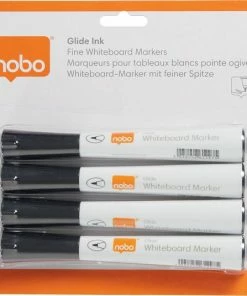 Top 10 🎁 Nobo Glide Whiteboard Markers Met Fijne Punt - Pak Van 4 Stuks - Zwart 🎁 -A-journal shop 550x536 2