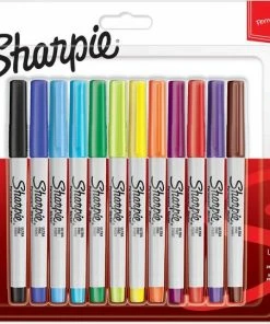 Coupon ๐ Sharpie Permanente Markers | Ultrafijne Punt | Diverse Kleuren | 12 Stuks ๐