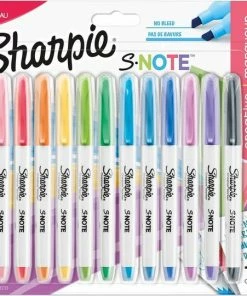 Promo ๐ Sharpie S-Note Creatieve Kleurenmarkers | Markeren, Schrijven, Tekenen En Meer | Diverse Kleuren | Wigvormige Punt | 12 Stuks ๐