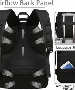 Alternative view of Begroting 🧨 Matein Rugzak - 36 Liter - Zwart - Met Laptopvak - Waterafstotend - USB-oplaadpoort 🌟