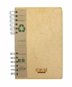 Alternative view of Flash-uitverkoop ❤️ KOMONI - Duurzaam Houten Schetsboek - Gerecycled Papier - Navulbaar - A5 - Blanco - Zwarte Wolf ✨