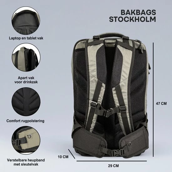 Beste Pirce ๐ฅฐ BAKBAGS Sport Rugzak | Daypack 25 Liter Met Vak Voor Waterzak | Inclusief Regenhoes | Gerecycled Polyester ๐ 6 Beste Pirce ๐ฅฐ BAKBAGS Sport Rugzak | Daypack 25 Liter Met Vak Voor Waterzak | Inclusief Regenhoes | Gerecycled Polyester ๐ - Afbeelding 4